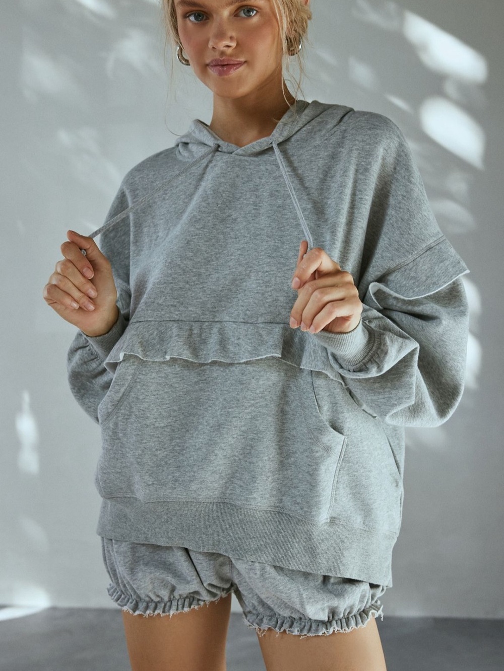 Out from under ruffle hoodie